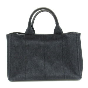 Prada Black Tote Kanapa 2Way Denim Bag